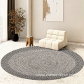 white indoor outdoor round rug carpet